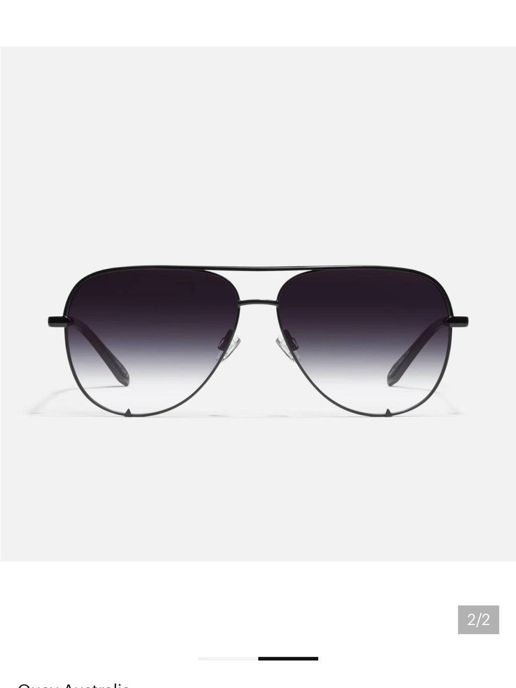 Quay High Key Mini Sunglasses In A Black Fade Color